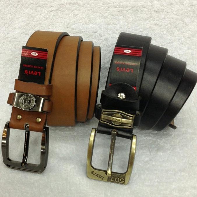 Gesper Ikat Pinggang Sabuk Pria Import Levis Asli Kulit Terbaru