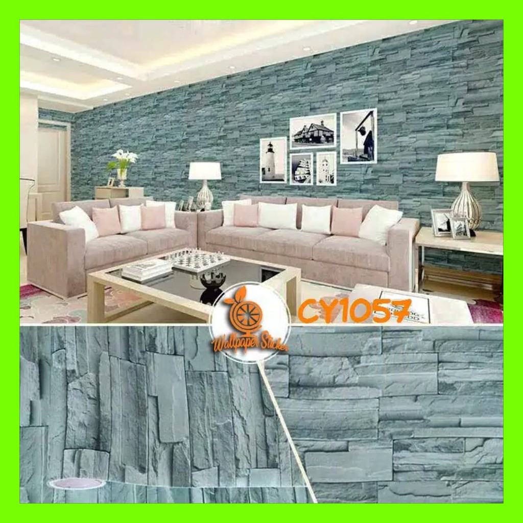 WALLPAPER STICKER MOTIF BATA 3D CY1057