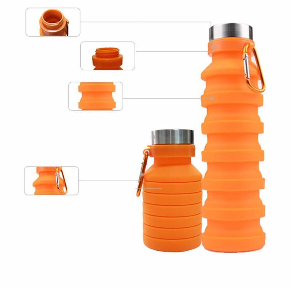 Botol Minum Lipat Spiral Tumbler Silikon Food Grade / Botol minuk foldable / Botol minum travel