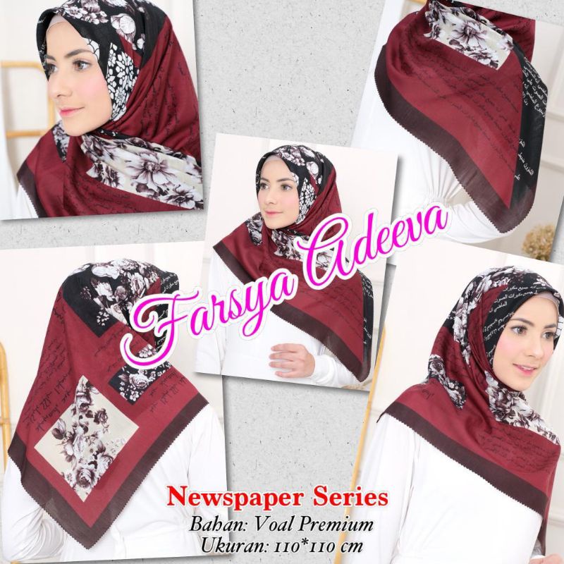 hijab koran/jilbab koran/kerudung koran/denay koran||park 1-Bunga maron