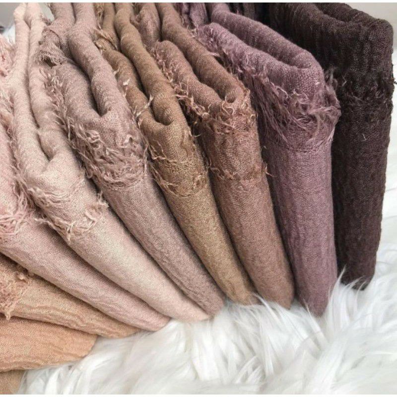 PASHMINA CRINKLE RAWIS / crincle Premium Shawl cotton rawis Jilbab Kusut Lavanya FULL vayaon.hijab