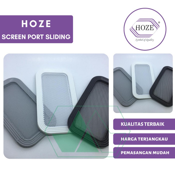 HOZE Screen Port Sliding Lubang Kawat Nyamuk Jendela Kunci Jendela
