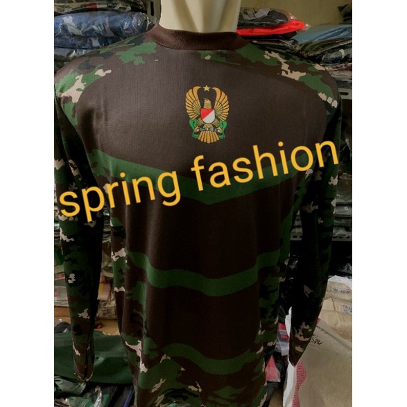 Kaos Kasad TNI Tangan Panjang - Kaos Loreng Kasad Tangan Panjang - Kaos TNI Kasad Tangan Panjang - Kaos Dryfit Kasad TNI