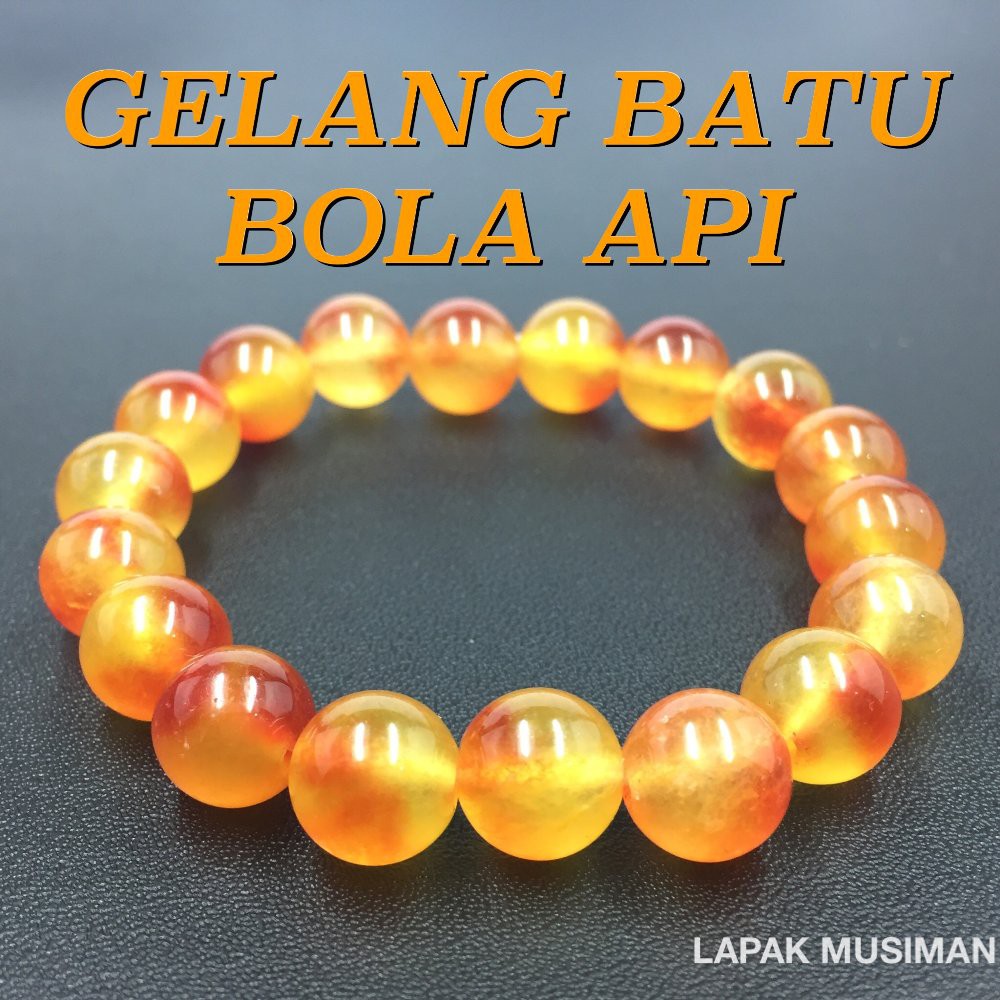 [Bayar di Tempat] GELANG BATU ALAM NATURAL LAMBANG API