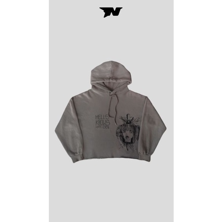 Reworked hoodie oversize crop anime