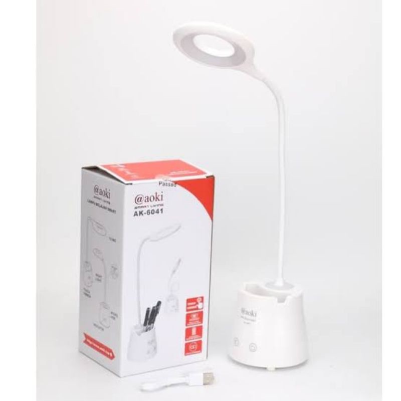 Aoki Lampu Meja Belajar + Tempat Pulpen/Pensil AK-6041
