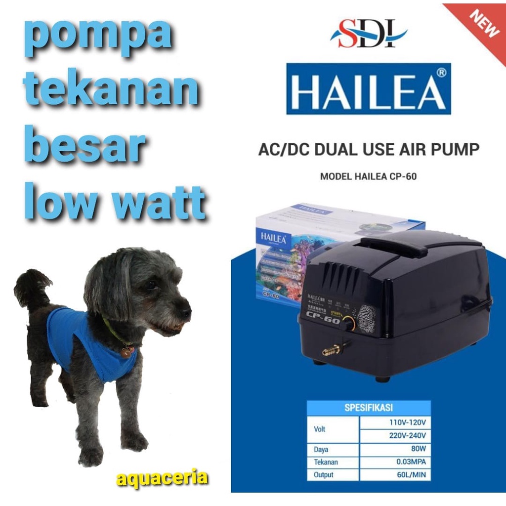 HAILEA POMPA UDARA AERATOR AC/DC TEKANAN BESAR LOW WAT