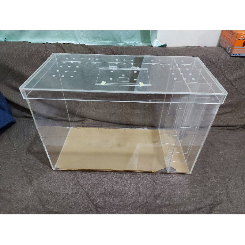 Aquarium Akrilik 60x30x40  tebal 5mm dengan wadah internal Filter dan Tutup kostum