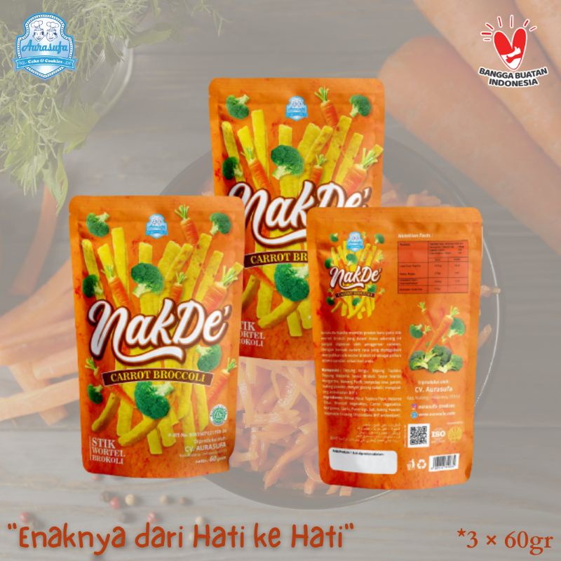 

3pcs Carrot Broccoli Stick 60gram | Stik Wortel | Stik Brokoli | Camilan Sehat | Makanan Ringan