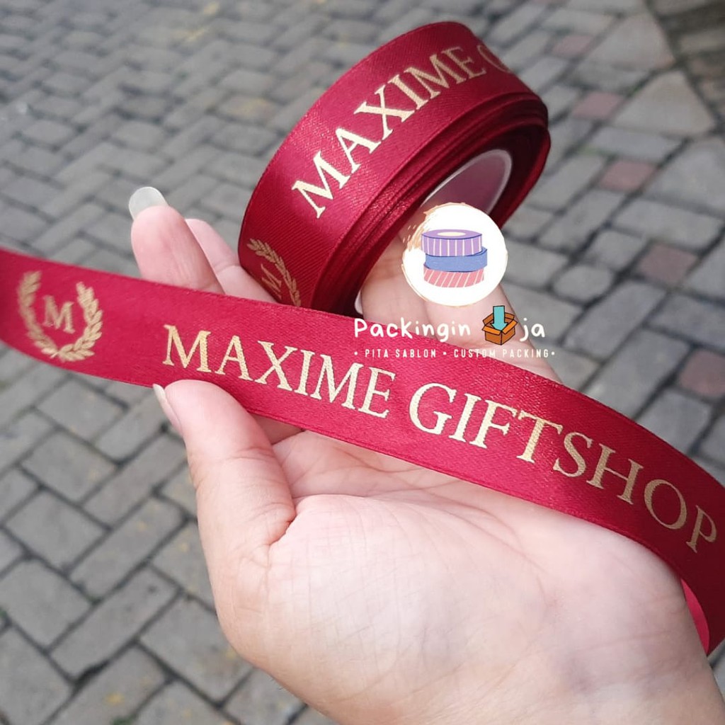 

PITA SABLON 2,5CM MURAH ; LABEL BRANDING ; PITA SATIN