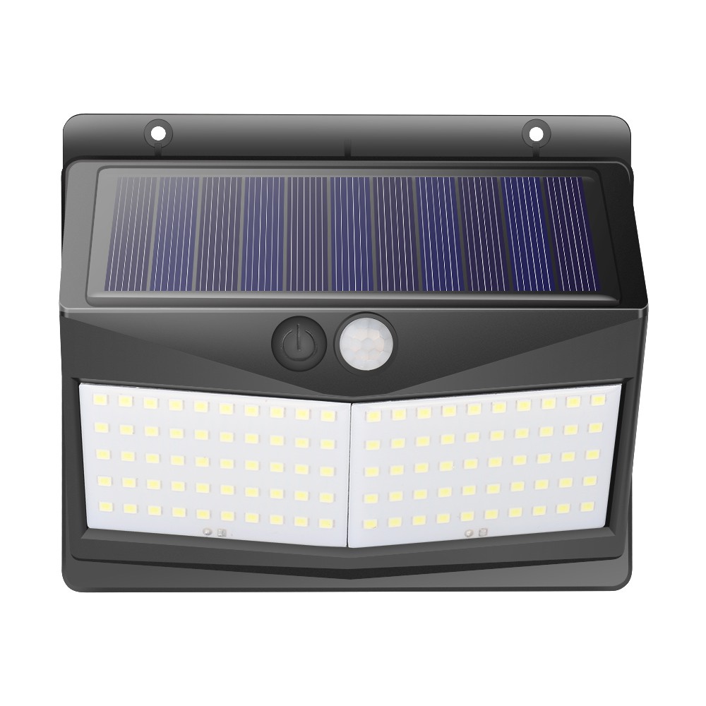 Lampu Solar Panel Sensor Gerak Outdoor Waterproof 108 LED Warm White