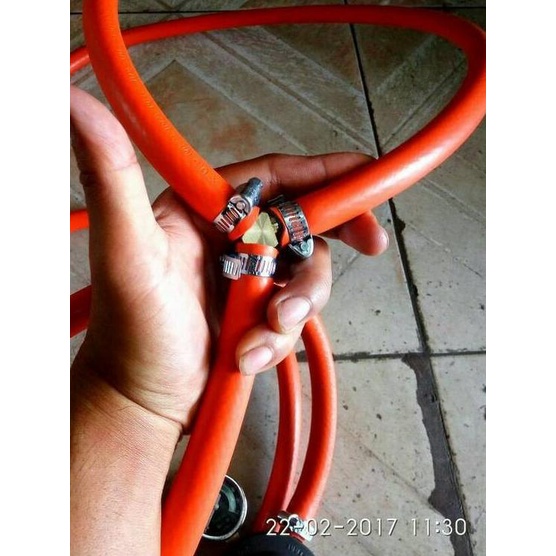 ☜ selang cabang Oven gas. 2meter + regulator ✬