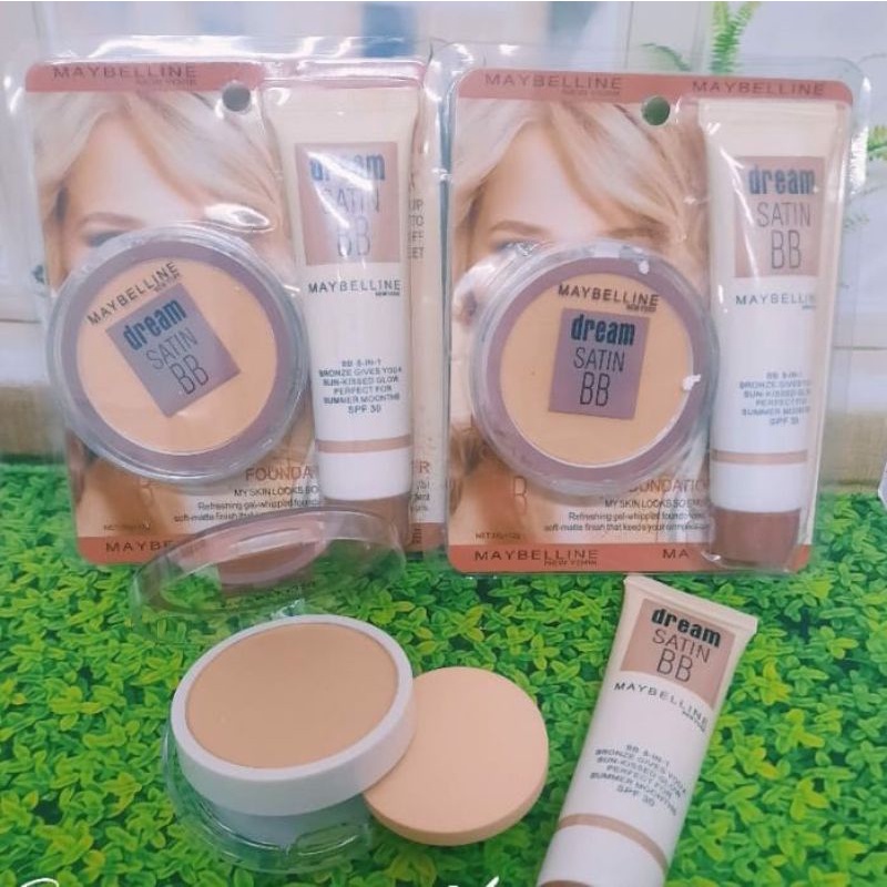 Maybeline 2in1 Bedak &amp; Foundation / MAKE UP SET MEIBELINE FITME 2IN1/ MEIBELLINE 2IN1 BB DREAM