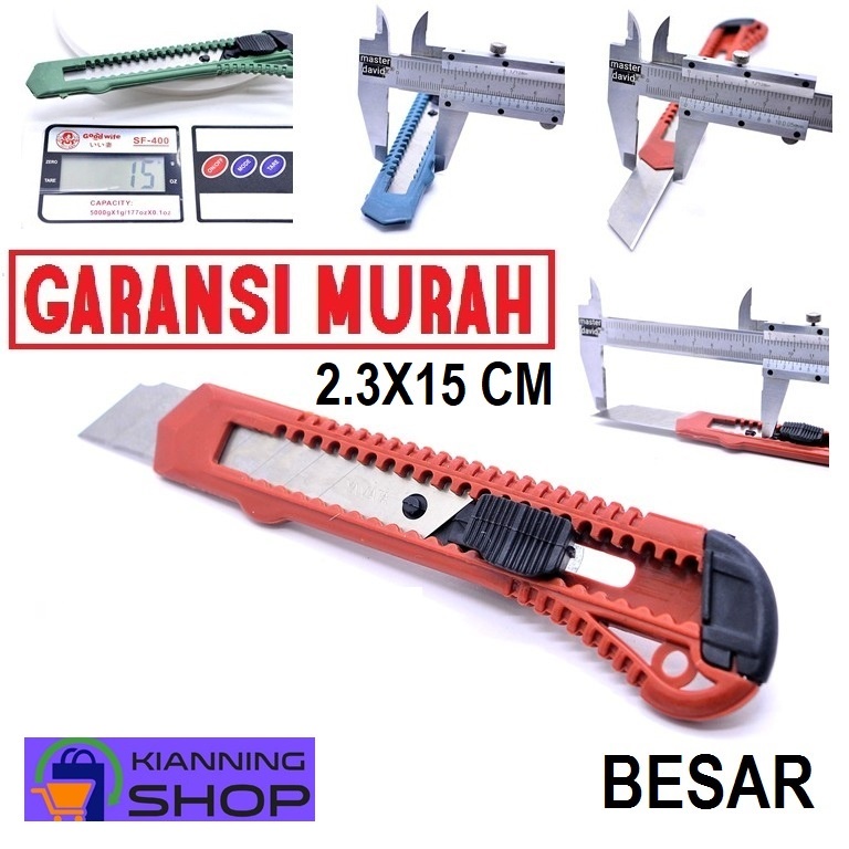 

Cutter Besar jumbo Kater Panjang 15 X 2.2 Cm Bukan Kecil Silet Tajam Susah Patah