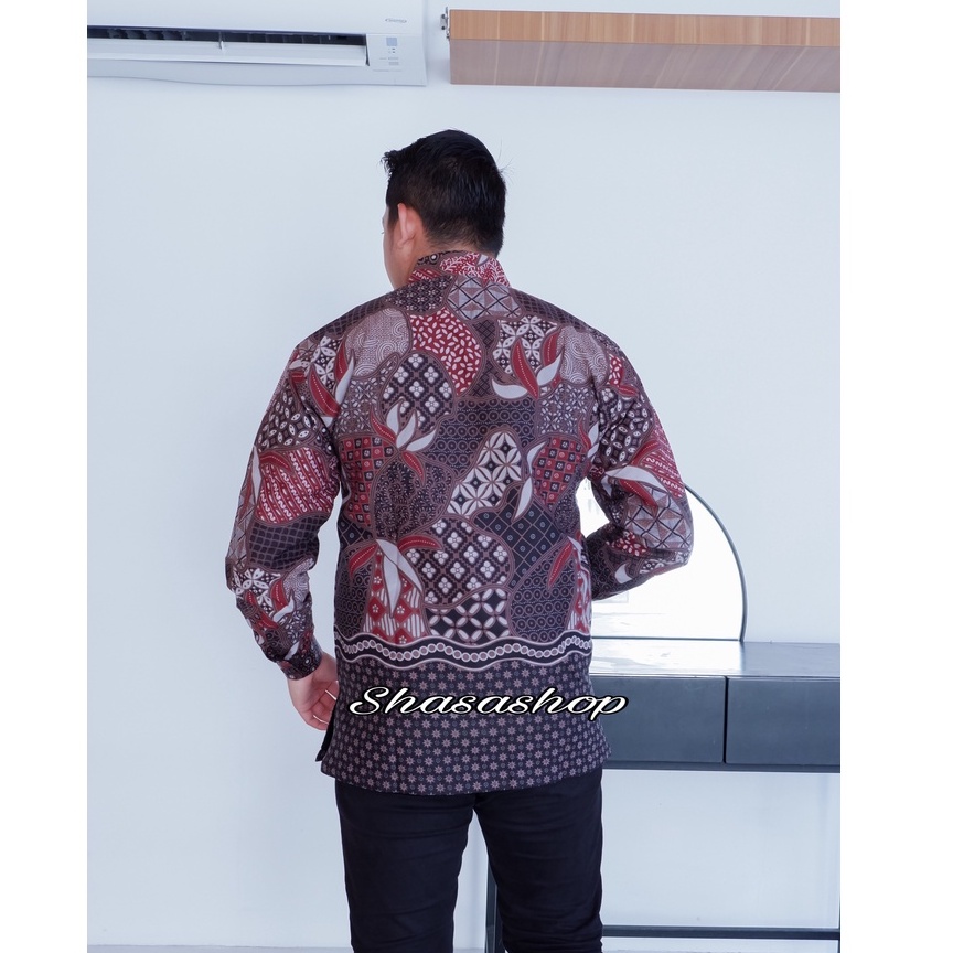 WIDORO ABANG Batik Pria Lengan Panjang Full Furing Katun Halus Size M-XXL High Quality