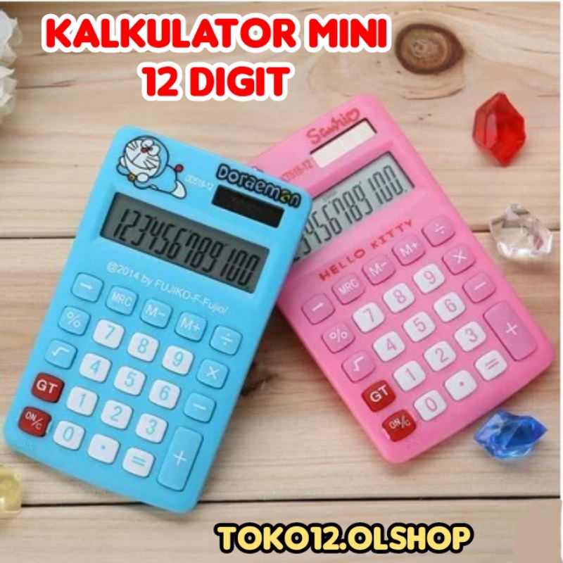 

Kalkulator 12 Digit Mini Portable / Motif Doraemon & Hello Kitty ⭐ Toko12⭐