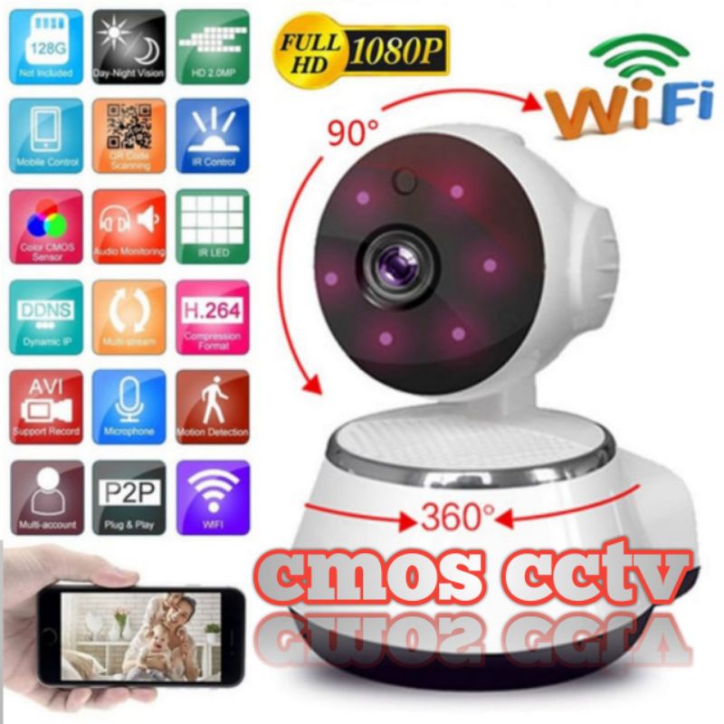 IP Camera CCTV Wireless IP Mini Camera wifi Smart net Cam Aplikasi V380HD Wireless IP Mini Camera