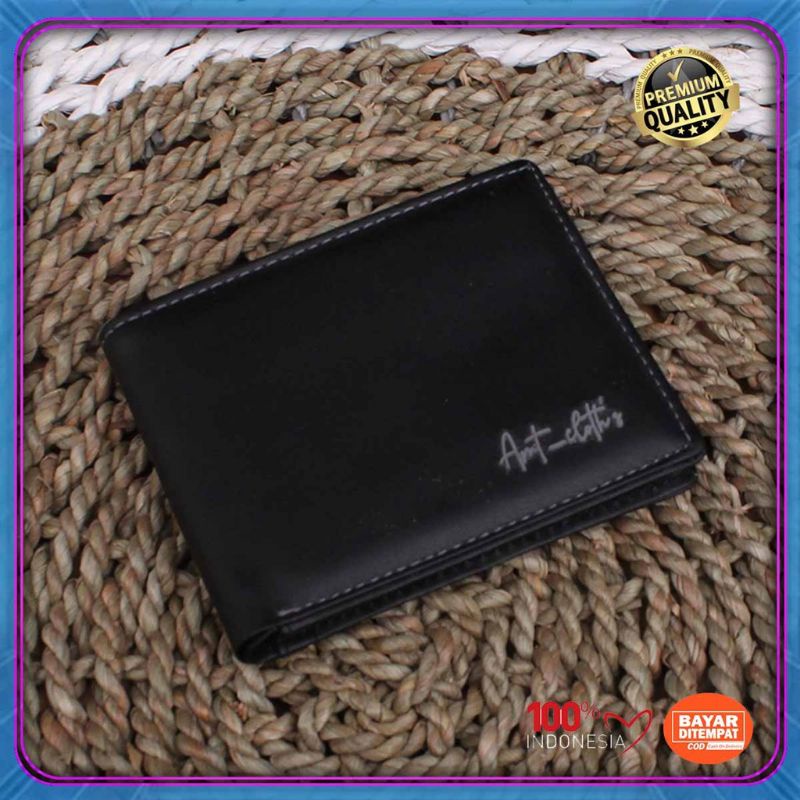 Dompet pria murah, Dompet pendek lipat pria kulit sintetis halus lembut kuat awet.