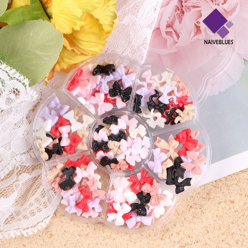 Naiveblue Ornamen Pita 3D Bahan Resin Untuk Dekorasi Nail Art / Manicure DIY