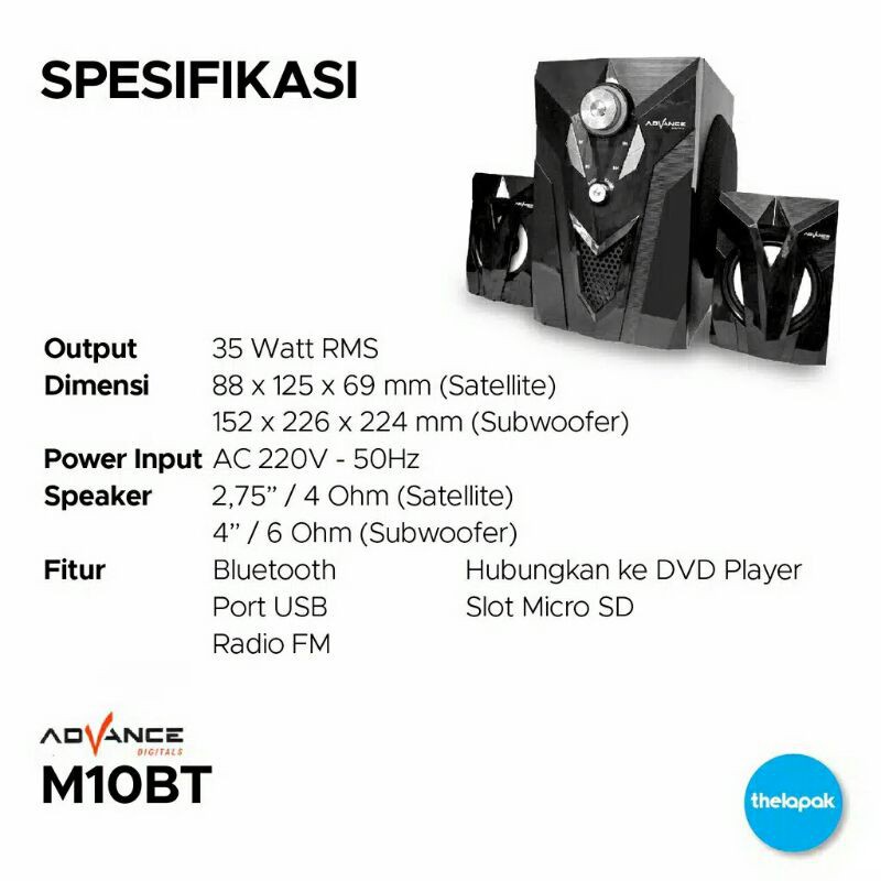 Advance M10BT Bluetooth Speaker Aktif