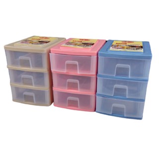 Murah Laci  plastik  susun 3 mini container box Shopee 