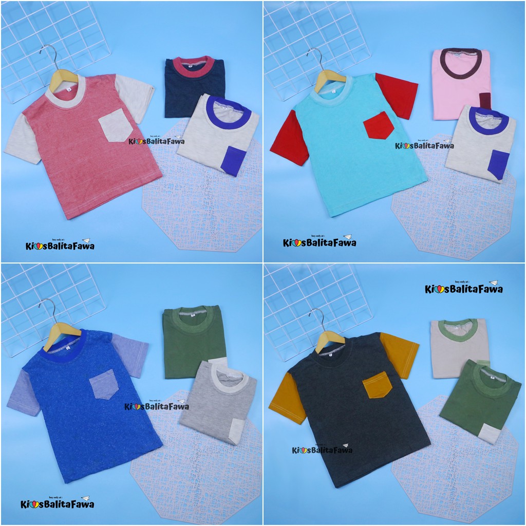 Kaos John Ethes uk Bayi 6-12 Bulan / Baju Polos Anak Laki-Laki Balita Oblong Reglan Atasan Lengan Pendek