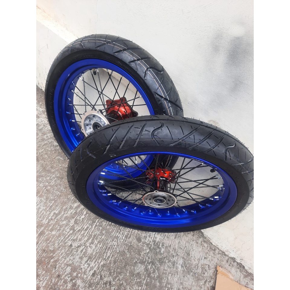 BAN SUPERMOTO WR 155 VELG SET SUPERMOTO YAMAHA WR155 WR-155 300/350 RING 17