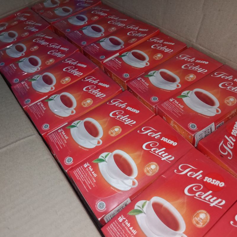 TEH SOSRO CELUP ISI 15 | HARGA PER SLOP ISI 10 BOX ATAU DUS