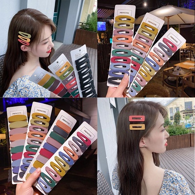 10 Pcs/Set Women Korean INS Style Acrylic bb Hair Clip / Girls One Word Bangs Folder