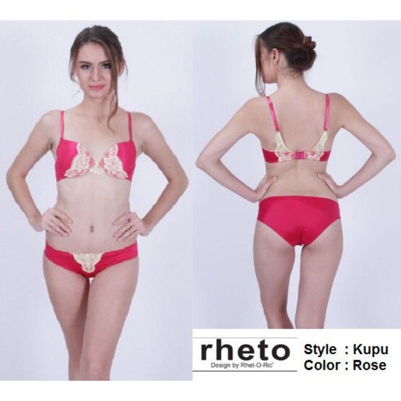 CC Retho Bra Set with panty style kupu colour rose CC