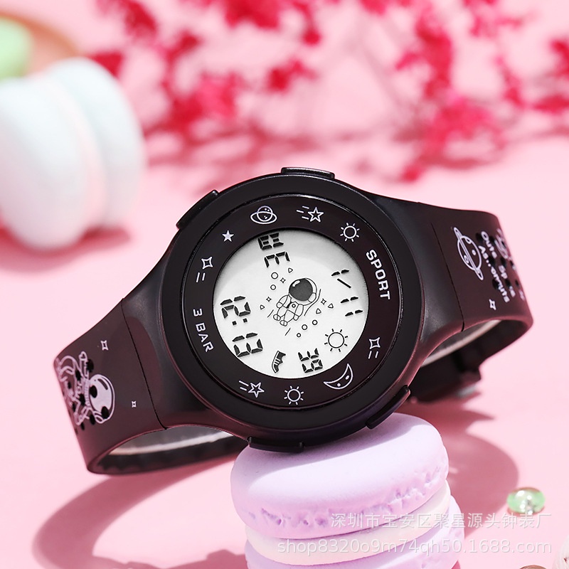 Jam Tangan Anak Sport Spaceman Electronic Watch Luminous Watch Cewek Cowok