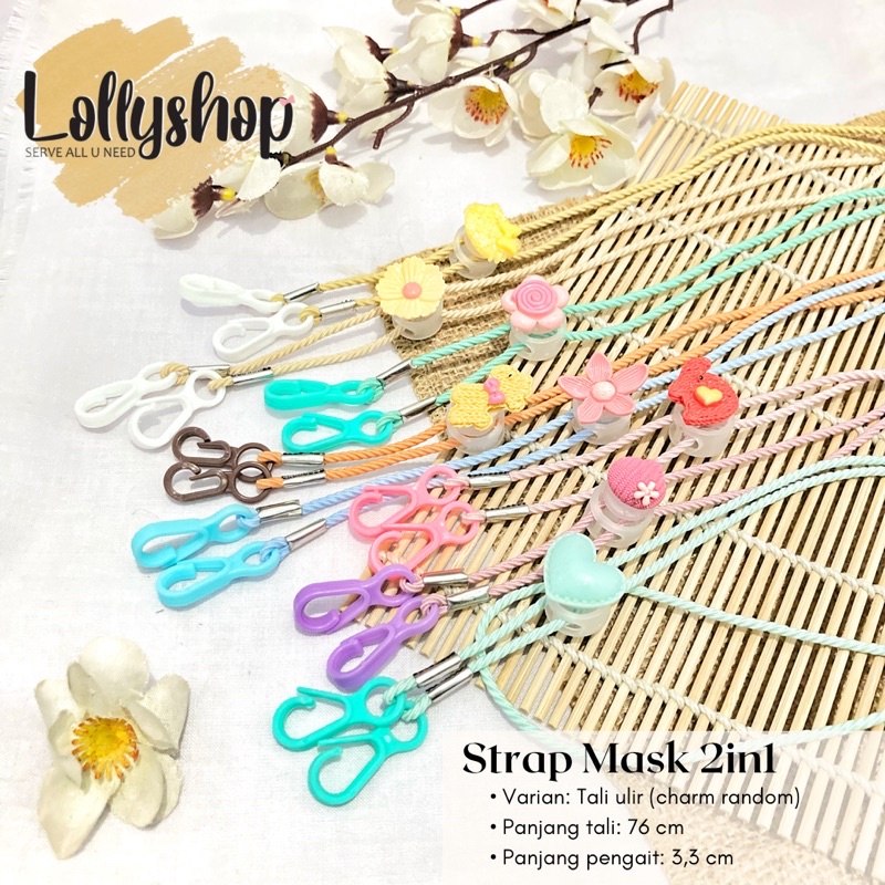 Konektor Masker Fancy / Strap Mask 2in1 / Konektor Masker 2in1 / Konektor Masker / Lanyard Masker / 
