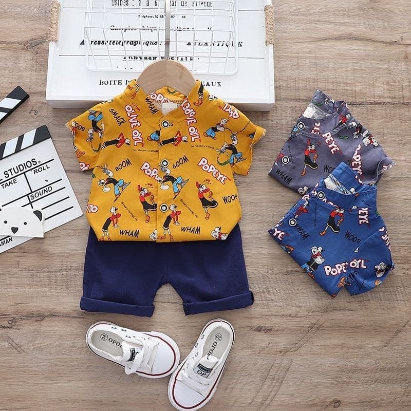 Promo !! Paket usaha baju anak paket setelan kemeja 6pcs / Setelan kemeja anak laki-laki 1-3 tahun