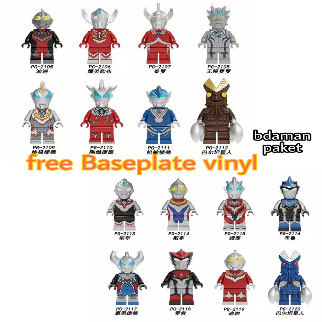 Mainan Ultraman Lego Block Belial Orb Geed set 16 + bonus kartu