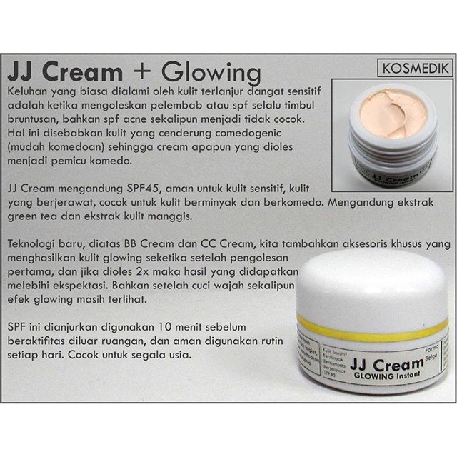 Jj Cream Diatas Bb Dan Cc Cream Aman Pemutih Bpom