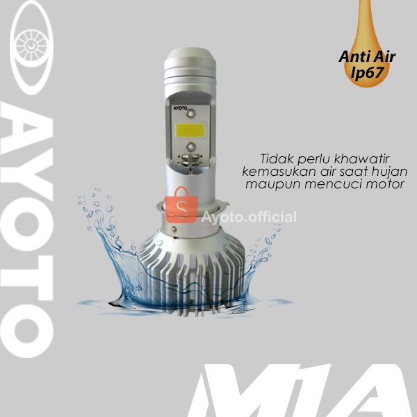 Lampu motor depan LED AYOTO M1A H6 AC DC motor bebek matic AC DC