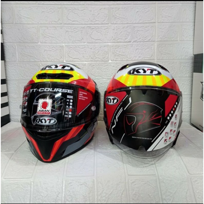 KYT HELM FULL FACE TT COURSE JAUME MASIA COUPLE NFJ REPLIKA DDRING 100% ORGINAL