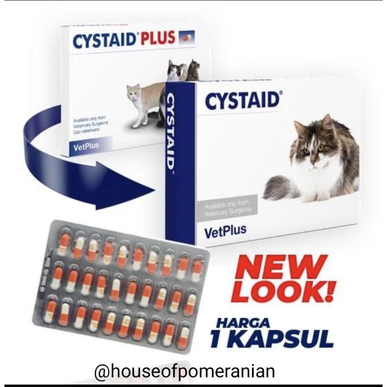 CYSTAID PLUS CAT vetplus obat saluran kemih kucing urinary