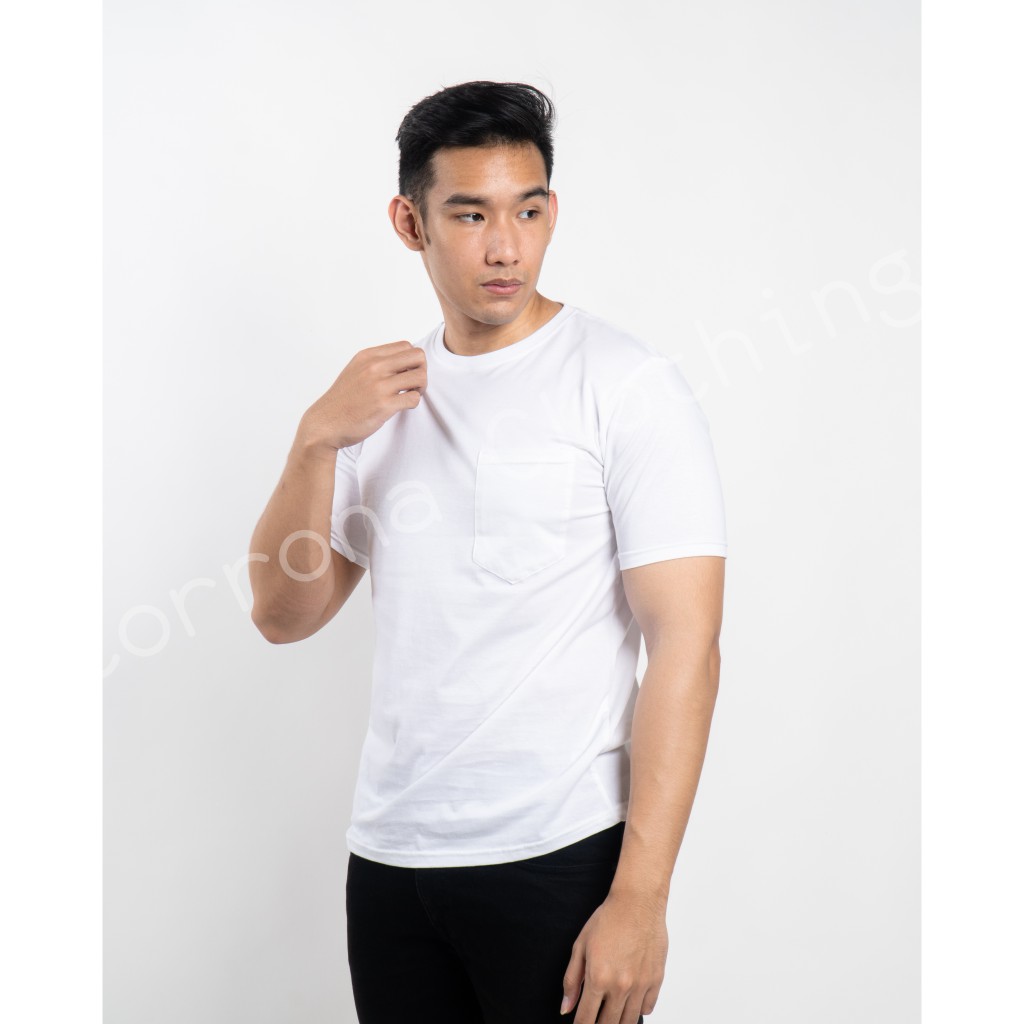 KAOS POLOS KANTONG PRIA - POCKET TSHIRT - BAJU POLOS KANTONG PREMIUM
