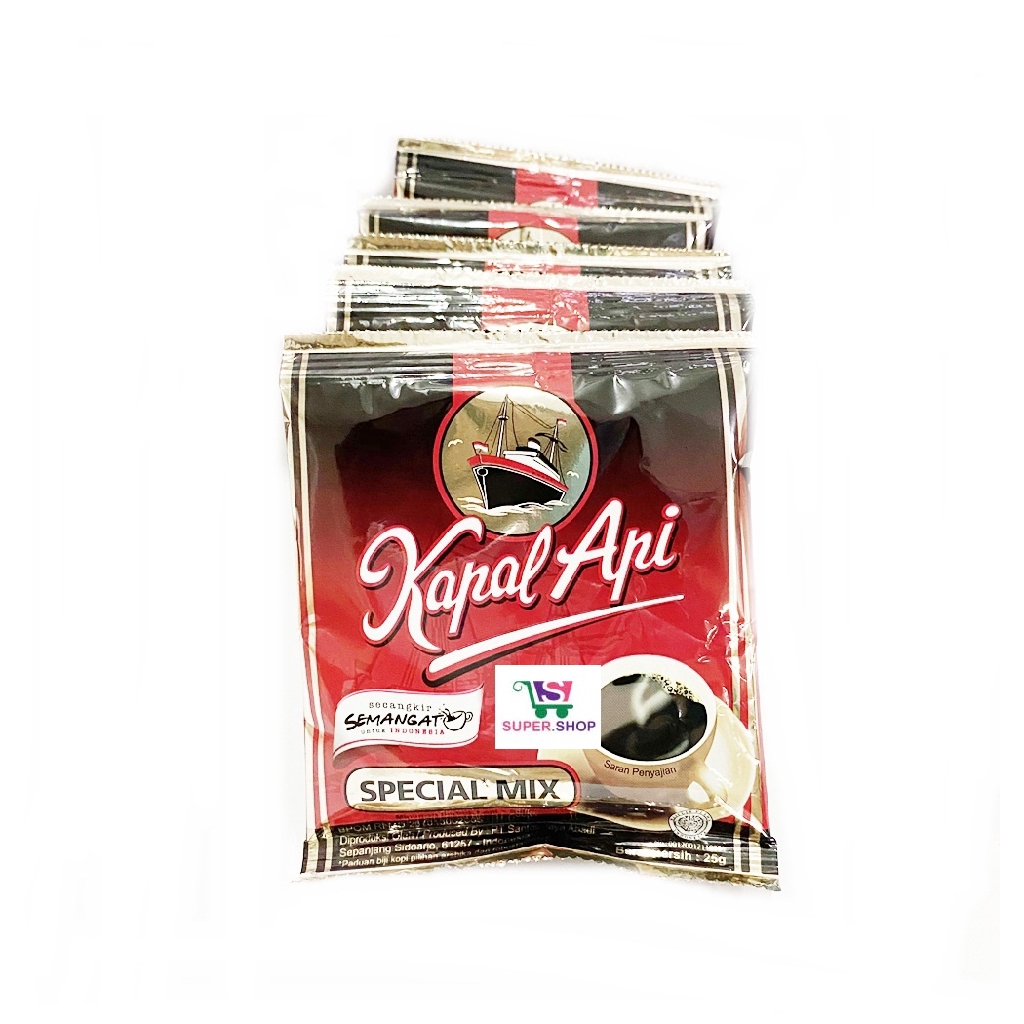 Kapal Api Special Mix Kopi + Gula (isi 10 sachet)