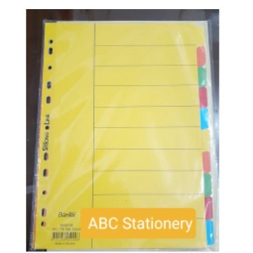

Divider Pembatas A4 Bantex 10 Tab warna 6050