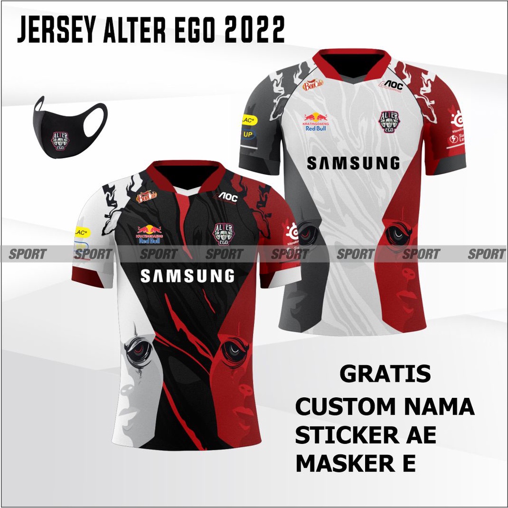 JERSEY ALTER EGO HOME AWAY TERBARU 2022 / FREE NICKNAME / FREE MASKER & STICKER ALTER EGO