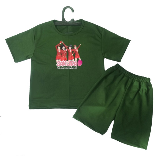 Setelan Kaos Anak SAKURA 02  Oblong Pendek + Celana Size S,M,L/SET ANAK