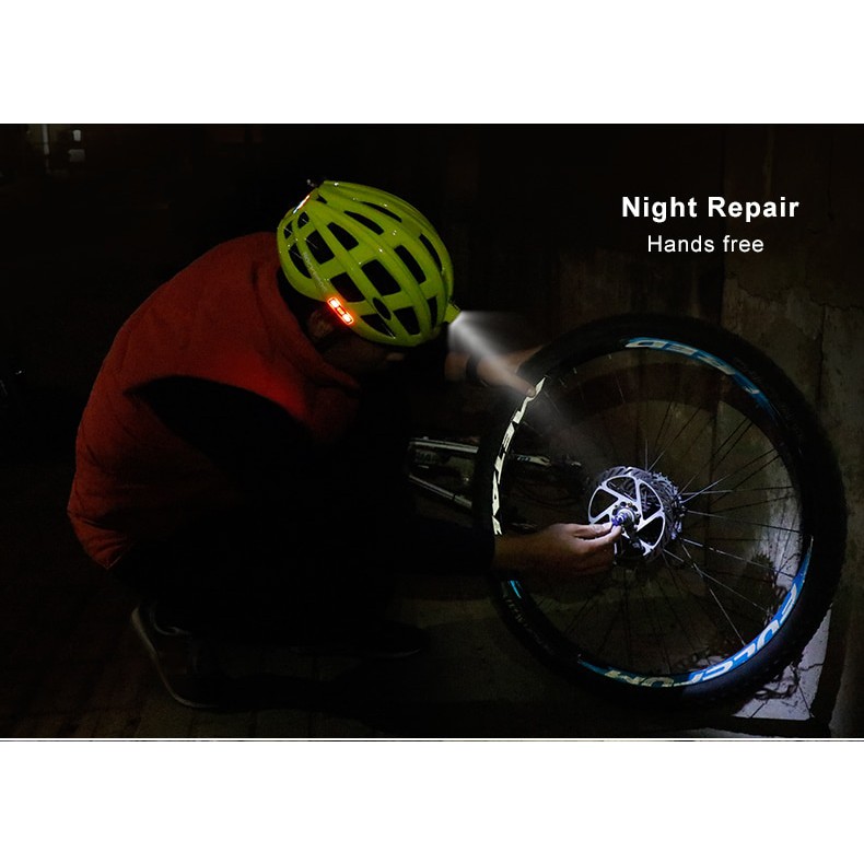 Helm Sepeda ROCKBROS Light Cycling Bike Helmet with Headlight - ZN1001 - Black