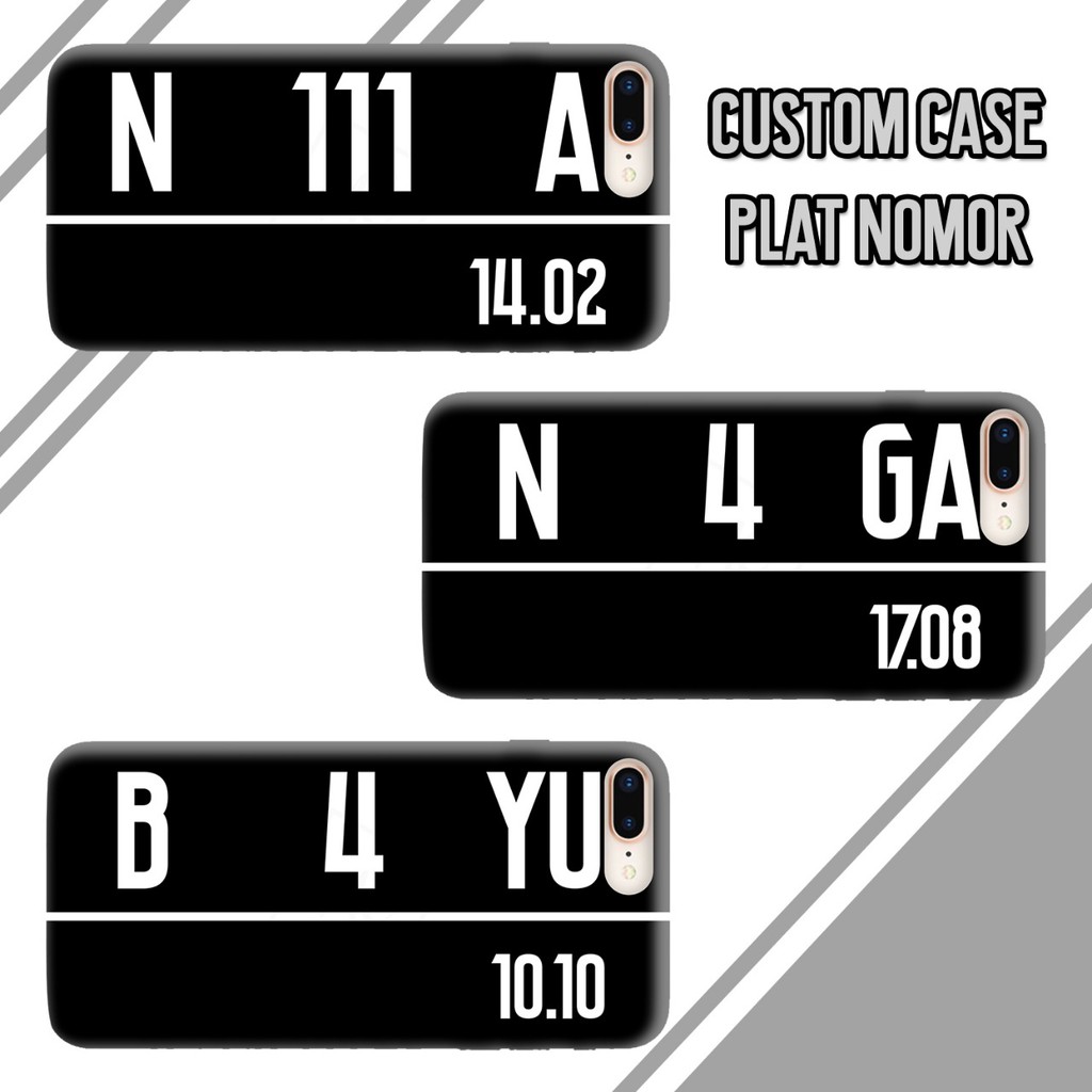 plat nomor Hardcase fullprint iphone samsung oppo F11 pro