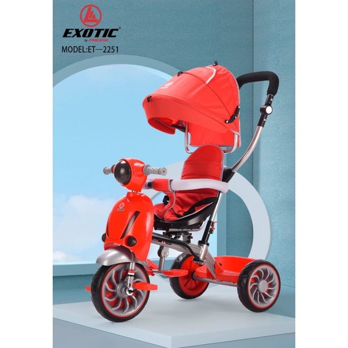 Exotic Sepeda Roda Tiga ET2251 BMX IC Music Lampu Headlight Ban EVA Baby Tricycle ET 2251 (Tersedia varian warna)