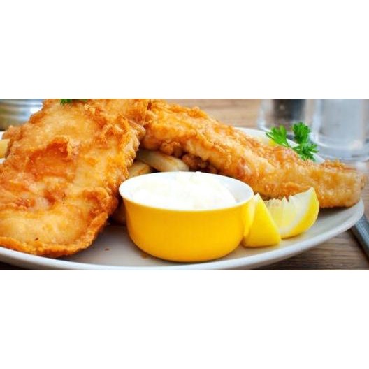 

☎ Battered Dory Fish and Chips 1kg ♝