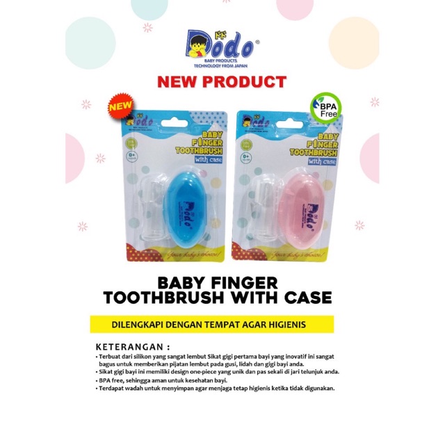 Dodo Sikat Lidah Bayi Baby Finger Toothbrush With Case