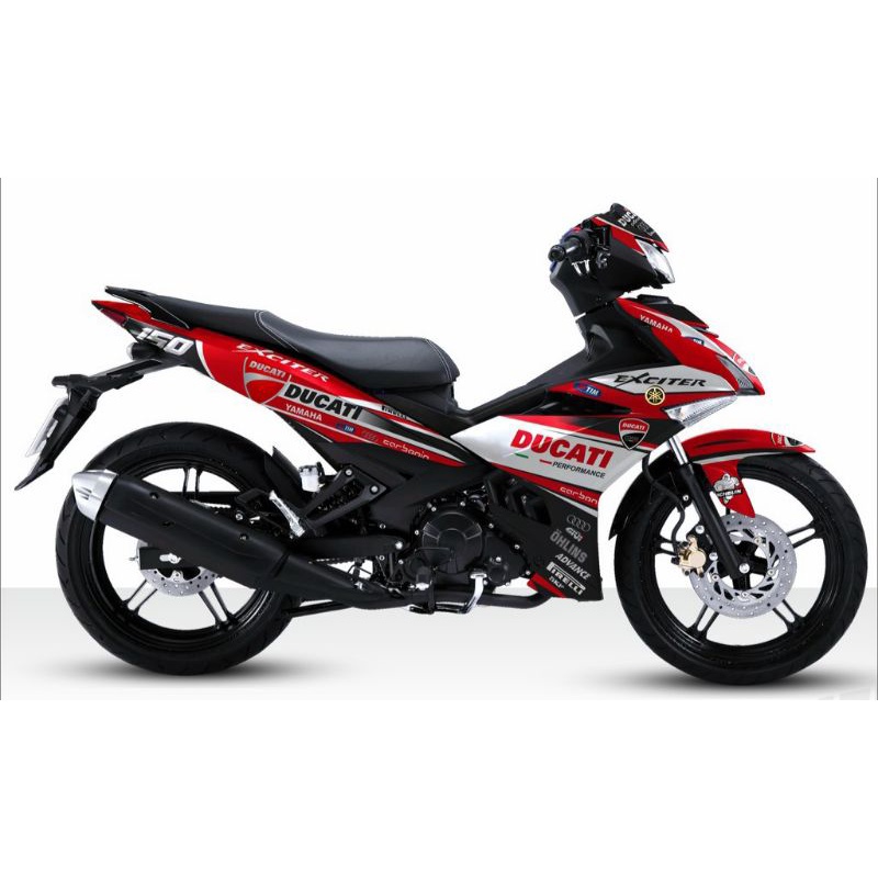 DECAL STICKER VARIASI JUPITER MX KING 150 FULL BODY DESAIN DUCATI