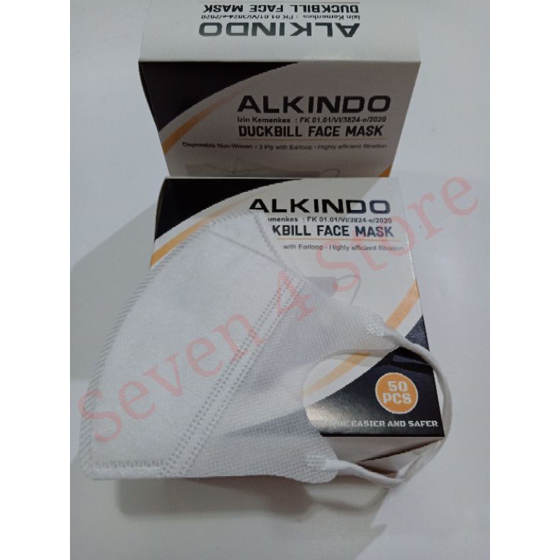 Masker Duckbill Alkindo GARIS / duckbill mirip sensi / original alkindo